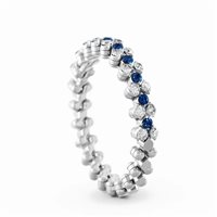 Vicenza - Piazzetta Palladio 2 - Anillo Serafino Consoli Brevetto Collection in Oro blanco Zaffiro 0.28 Ct RMS3H2WGWDBS CONSOLI ZAFFIRI - RMS3H2WGWDBS CONSOLI ZAFFIRI